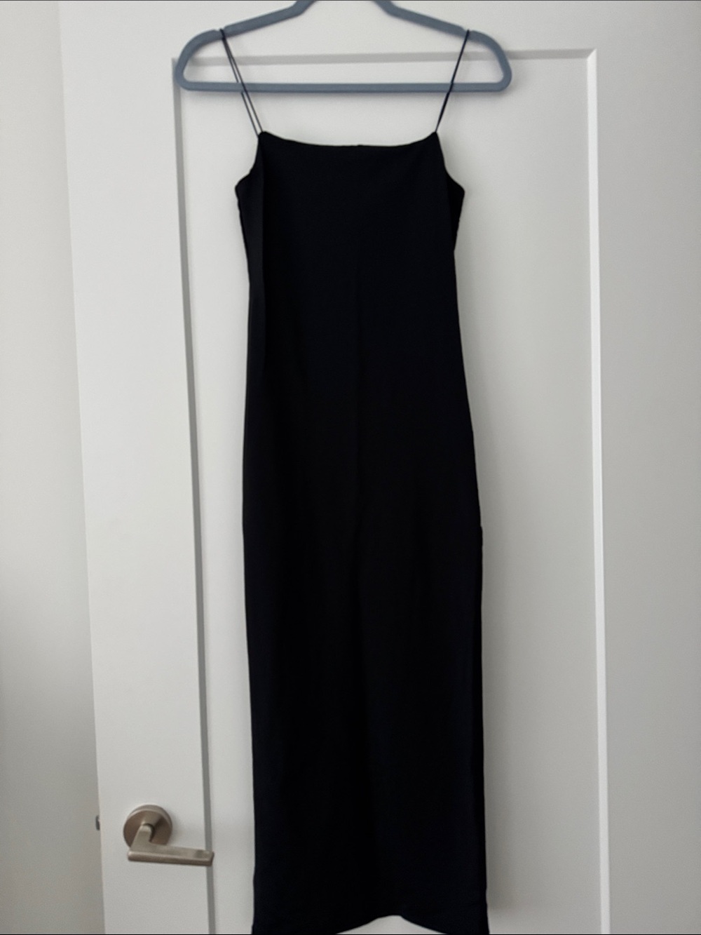 Zara Black Spaghetti-Strap Maxi Dress